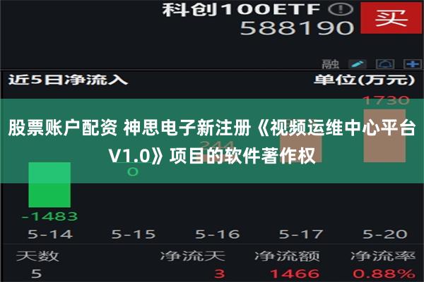 股票账户配资 神思电子新注册《视频运维中心平台V1.0》项目的软件著作权