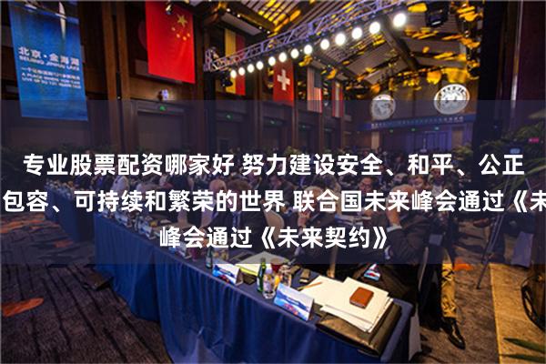 专业股票配资哪家好 努力建设安全、和平、公正、平等、包容、可持续和繁荣的世界 联合国未来峰会通过《未来契约》