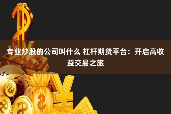 专业炒股的公司叫什么 杠杆期货平台：开启高收益交易之旅